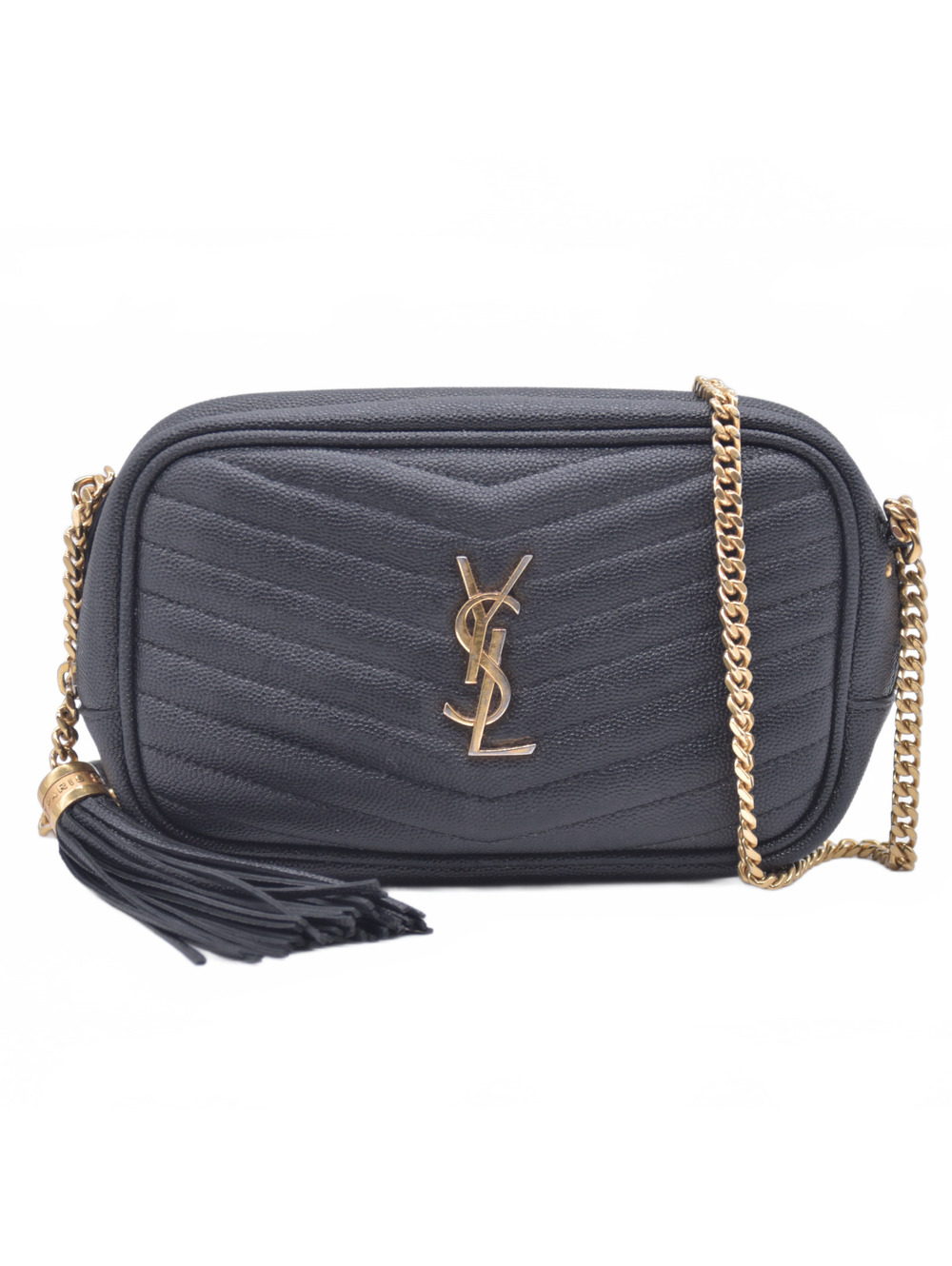 2022 Saint Laurent Grain De Poudre Matelasse Monogram Mini